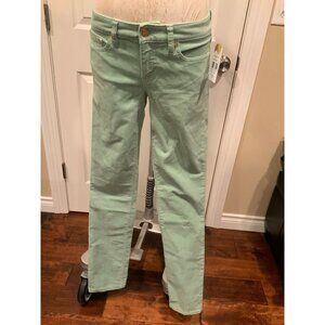 Tory Burch Light Green Ivy Super Skinny Corduroy Pants, Size 26, NWT! $195